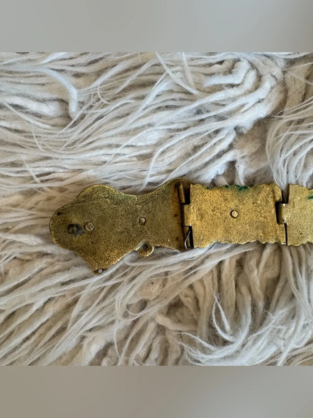 19th Century Antique Ottoman Turkish c1800s Brass Niello Paneled Pictorial Belt
